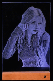 Custom Hammered Glass Portrait 10" (20×30cm) | Handmade Photo Keepsake with LED Base - Image 12